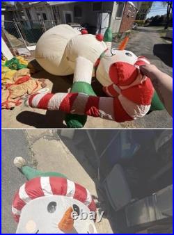 Gemmy Snowman Inflatable 12.5 Ft 2005 Christmas Lights Up! Blow Up Inflatable