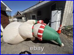 Gemmy Snowman Inflatable 12.5 Ft 2005 Christmas Lights Up! Blow Up Inflatable
