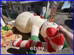 Gemmy Snowman Inflatable 12.5 Ft 2005 Christmas Lights Up! Blow Up Inflatable