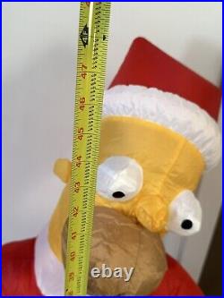 Gemmy The Simpsons Santa Homer 4 ft Tall Airblown Lit Inflatable Ho Ho Ho + Box