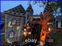 Gemmy inflatable 12 FT haunted house grim reaper RARE! Halloween prop lawn FAST