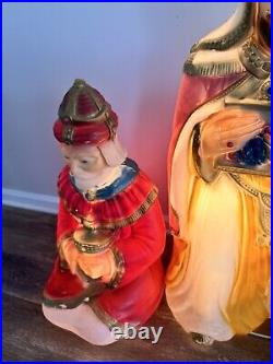General Foam 3 Wise Men Kings 29-36 Lighted Blow Mold Christmas Nativity Set