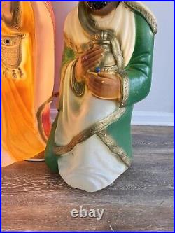 General Foam 3 Wise Men Kings 29-36 Lighted Blow Mold Christmas Nativity Set