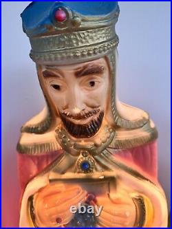 General Foam 3 Wise Men Kings 29-36 Lighted Blow Mold Christmas Nativity Set