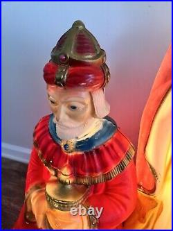 General Foam 3 Wise Men Kings 29-36 Lighted Blow Mold Christmas Nativity Set