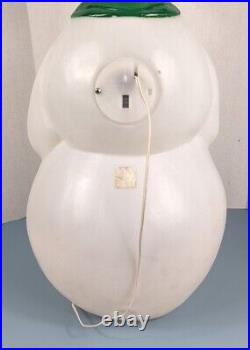 General Foam Blow Mold Snowman with Pipe 34 Tall Lighted Christmas Yard Display