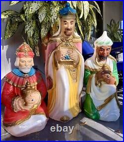General Foam Nativity Three Wise Men Blow Mold Vintage Yard Decor