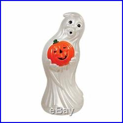 General Foam Plastics Lighted Blow Mold Ghost with Pumpkin, 33-Inch