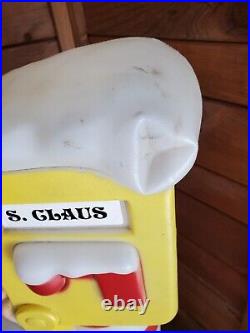 General Foam Plastics VTG Elf & Yellow Mailbox Blow Mold 33 Christmas Holiday