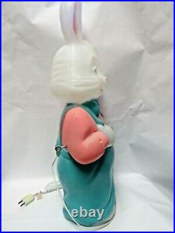 General Foam Plastics Vintage Easter Bunny Blow Mold Illuminate 26 Pre-Owned