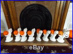 General Plastics Blow Mold Halloween Ghosts with Pumpkin Outdoor/Indoor light ups