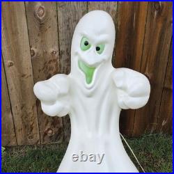 Ghost Blow Mold Vintage Empire 36 Lights Up Yard Decor Halloween Green Eyes