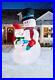 Giant 10.5 Ft Tall Lighted Christmas Snowman Couple Inflatable By Gemmy