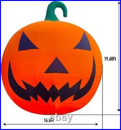 Giant 20Ft Premium Halloween Inflatable Pumpkin Decorations with 550w Blower