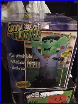 Giant 8ft Airblown Frankenstine Inflatable Gemmy Halloween Rare