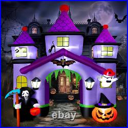 Giant Inflatable Haunted House Castle Archway Outdoor Halloween Decoration 10FT