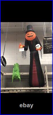 Giant Towering 12' Grim Reaper Halloween Airblown Inflatable Light NO BOX