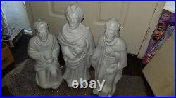 Grand Venture Blow Mold Nativity 3 Three Wiseman Wisemen Granite Table Top