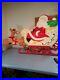 Grand Venture Santa And Sleigh With Reindeer Blow Mold Lights