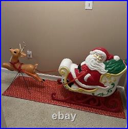 Grand Venture Santa Sleigh and Reindeer With Antlers/Stand Reins Make Offer