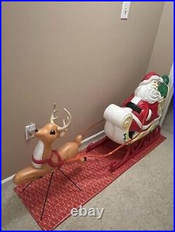 Grand Venture Santa Sleigh and Reindeer With Antlers/Stand Reins Make Offer