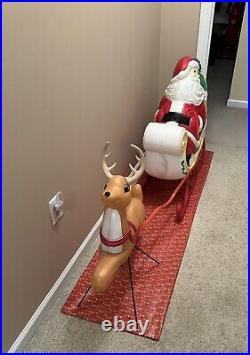 Grand Venture Santa Sleigh and Reindeer With Antlers/Stand Reins Make Offer