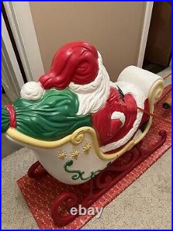 Grand Venture Santa Sleigh and Reindeer With Antlers/Stand Reins Make Offer