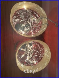 Grandin Road Illuminated Santa Boots Christmas Indoor Outdoor Decoration