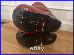 Grandin Road Illuminated Santa Boots Christmas Indoor Outdoor Decoration