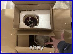 Grandin Road Illuminated Santa Boots Christmas Indoor Outdoor Decoration