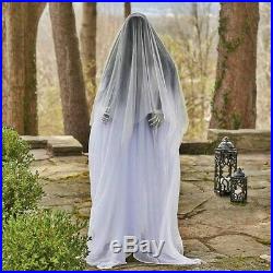 Grandin Road SHIMMER Eerie Ghost Lady Ethereal Glowing Life Size Halloween Prop