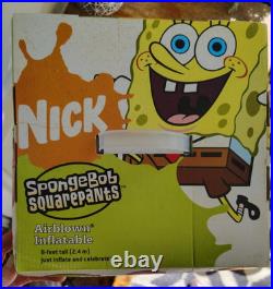 H2F NEW in Box Gemmy 2004 8 ft SpongeBob & Present Christmas Inflatable Blowup