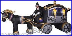 HALLOWEEN 13' Photorealistic Skeleton Reaper horse CARRIAGE INFLATABLE YARD deco