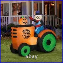 HALLOWEEN 6FT SCARECROW TRACTOR HARVEST Airblown Inflatable THANKSGIVING NEW
