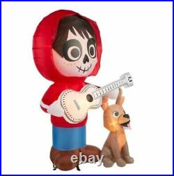 HALLOWEEN 6.5 ft. Coco Miguel with Guitar and Dante dog INFLATABLE AIRBLOWN