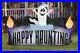HALLOWEEN 8 FT HAPPY HAUNTING GHOST SIGN Airblown Inflatable GEMMY
