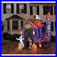 HALLOWEEN Huge Inflatable Haunted House 12′ lights up Projection Lights NEW RARE