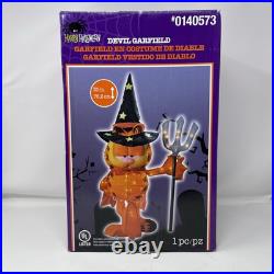 HAPPY HALLOWEEN Devil Garfield 2.5ft Indoor Outdoor Devil Works Great Tested HAPPY HALLOWEEN Devil Garfield 2.5ft Indoor Outdoor Devil Works Great Tested
