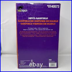 HAPPY HALLOWEEN Devil Garfield 2.5ft Indoor Outdoor Devil Works Great Tested