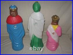 HTF Vintage Christmas 22 Empire 3 Wise Men Man King Blow Mold Figure Nativity