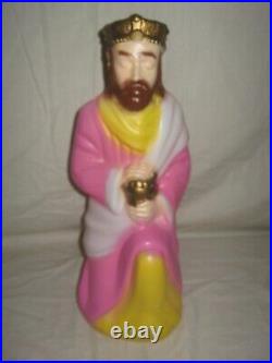 HTF Vintage Christmas 22 Empire 3 Wise Men Man King Blow Mold Figure Nativity