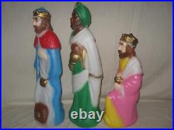 HTF Vintage Christmas 22 Empire 3 Wise Men Man King Blow Mold Figure Nativity