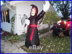 HUGE Inflatable Airblown Halloween Grim Reaper 8ft. Gemmy Motion WORKS GREAT