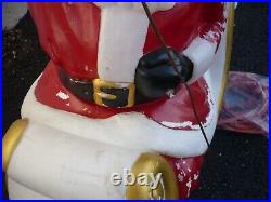 HUGE Lighted Santa Claus Sleigh Reindeer Christmas Blow Molds must be picked up