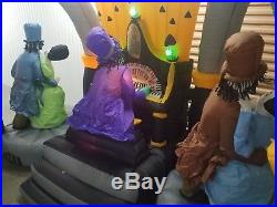Halloween 11' Zombie Organ Playing Scene Inflatable Gemmy Dancing Zombies Works