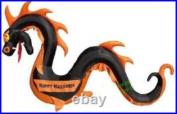 Halloween 12 Ft Black Serpent Dragon Banner Inflatable Airblown Haunted House