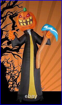Halloween 20 FT Pumpkin Reaper with AXE Airblown Inflatable Yard Decor Prop