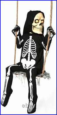 Halloween 3 Ft Swinging Lil Skelly Bones Animated Skeleton Prop Decor