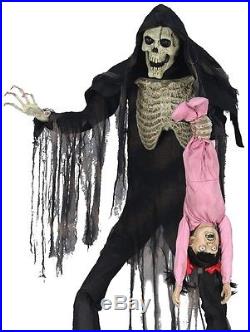 Halloween 84 Animated Towering Boogey Man With Kid Prop