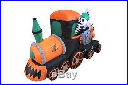 Halloween Air Blown LED Inflatable Yard Decoration Skeleton Ghost Pumpkin Train